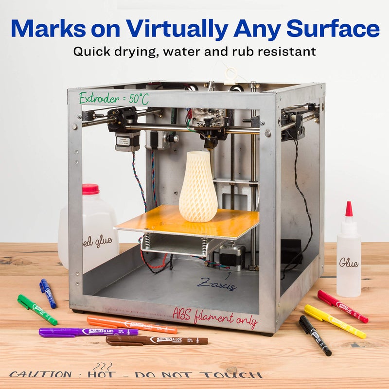 Avery Marks-A-Lot Permanent Markers, Ultra Fine Tip, 8 Assorted Markers For Coloring Books and Sketchbooks (09231) - Image 4